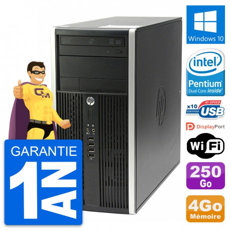 PC Tour HP Compaq Pro 6200 CMT Intel G630 RAM 4Go Disque 250Go Windows 10 Wifi