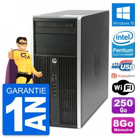 PC Tour HP Compaq Pro 6200 CMT Intel G630 RAM 8Go Disque 250Go Windows 10 Wifi
