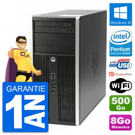 PC Tour HP Compaq Pro 6200 CMT Intel G630 RAM 8Go Disque 500Go Windows 10 Wifi