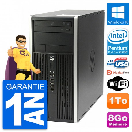 PC Tour HP Compaq Pro 6200 CMT Intel G630 RAM 8Go Disque Dur 1To Windows 10 Wifi