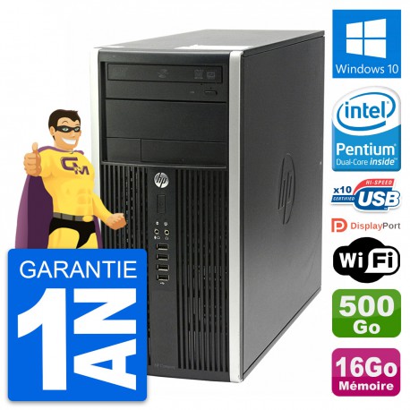 PC Tour HP Compaq Pro 6200 CMT Intel G630 RAM 16Go Disque 500Go Windows 10 Wifi
