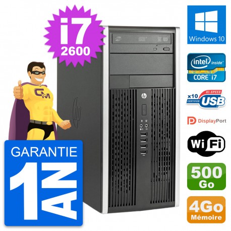 PC Tour HP Compaq Pro 6200 CMT Core i7-2600 RAM 4Go Disque 500Go Windows 10 Wifi