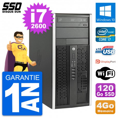 PC Tour HP Compaq Pro 6200 CMT Intel i7-2600 RAM 4Go SSD 120Go Windows 10 Wifi