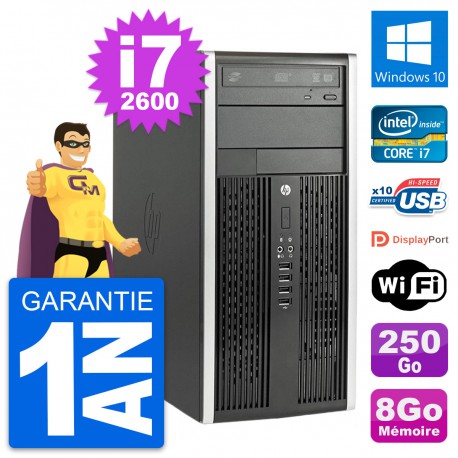 PC Tour HP Compaq Pro 6200 CMT Core i7-2600 RAM 8Go Disque 250Go Windows 10 Wifi
