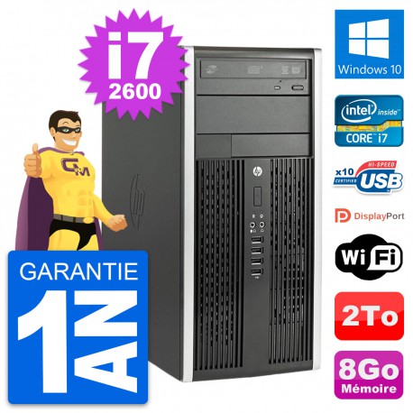 PC Tour HP Compaq Pro 6200 CMT Intel i7-2600 RAM 8Go Disque 2To Windows 10 Wifi