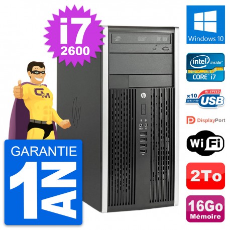 PC Tour HP Compaq Pro 6200 CMT Intel i7-2600 RAM 16Go Disque 2To Windows 10 Wifi