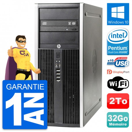 PC Tour HP Elite 8300 Intel Dual-Core G630 RAM 32Go Disque 2To Windows 10 Wifi