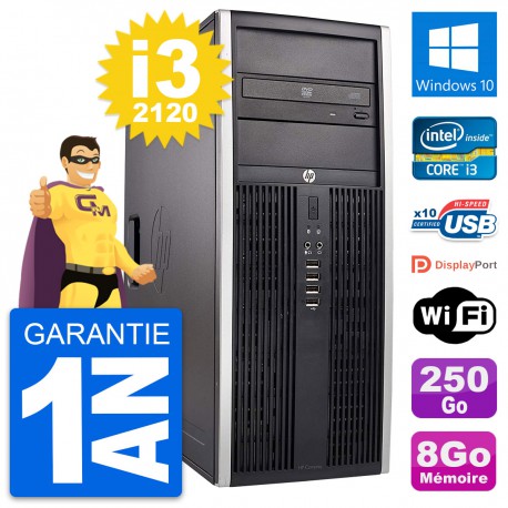 PC Tour HP Elite 8300 Intel Core i3-2120 RAM 8Go Disque 250Go Windows 10 Wifi