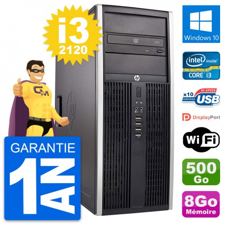 PC Tour HP Elite 8300 Intel Core i3-2120 RAM 8Go Disque 500Go Windows 10 Wifi