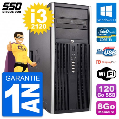 PC Tour HP Elite 8300 Intel Core i3-2120 RAM 8Go SSD 120Go Windows 10 Wifi