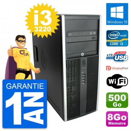PC Tour HP Elite 8300 Intel Core i3-3220 RAM 8Go Disque 500Go Windows 10 Wifi