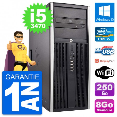 PC Tour HP Elite 8300 Intel Core i5-3470 RAM 8Go Disque 250Go Windows 10 Wifi