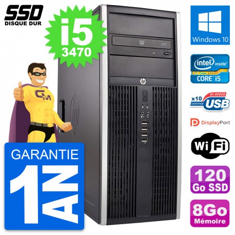 PC Tour HP Elite 8300 Intel Core i5-3470 RAM 8Go SSD 120Go Windows 10 Wifi