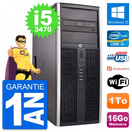 PC Tour HP Elite 8300 Intel Core i5-3470 RAM 16Go Disque Dur 1To Windows 10 Wifi