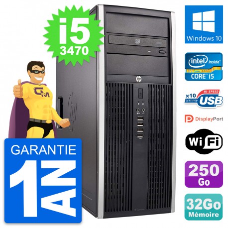 PC Tour HP Elite 8300 Intel Core i5-3470 RAM 32Go Disque 250Go Windows 10 Wifi