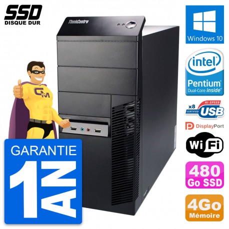 PC Tour Lenovo ThinkCentre M91p Intel G630 RAM 4Go SSD 480Go Windows 10 Wifi