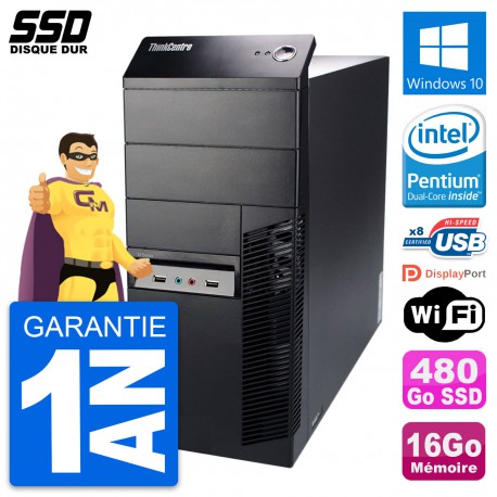PC Tour Lenovo ThinkCentre M91p Intel G630 RAM 16Go SSD 480Go Windows 10 Wifi