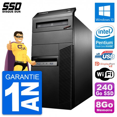 PC Tour Lenovo ThinkCentre M93p Intel G3220 RAM 8Go SSD 240Go Windows 10 Wifi