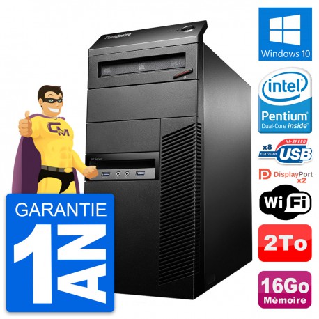 PC Tour Lenovo ThinkCentre M93p Intel G3220 RAM 16Go Disque 2To Windows 10 Wifi