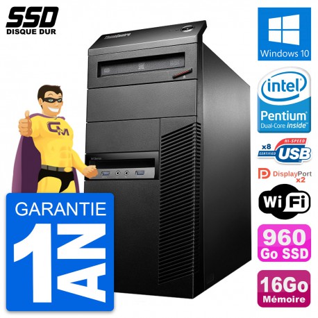 PC Tour Lenovo ThinkCentre M93p Intel G3220 RAM 16Go SSD 960Go Windows 10 Wifi