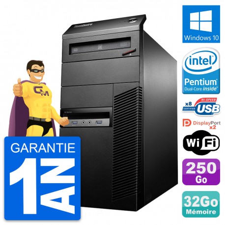 PC Tour Lenovo ThinkCentre M93p G3220 RAM 32Go Disque 250Go Windows 10 Wifi