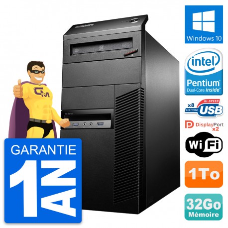 PC Tour Lenovo ThinkCentre M93p Intel G3220 RAM 32Go Disque 1To Windows 10 Wifi
