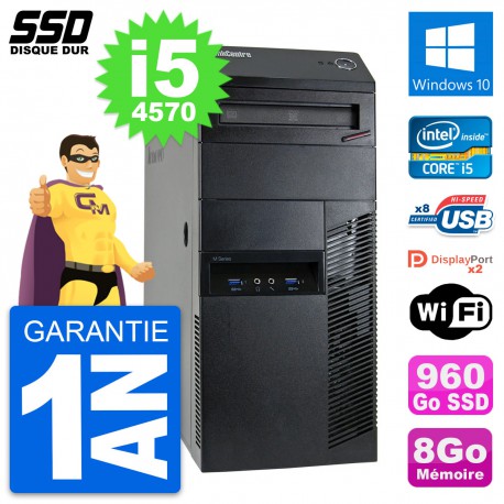 PC Tour Lenovo ThinkCentre M93p Intel i5-4570 RAM 8Go SSD 960Go Windows 10 Wifi