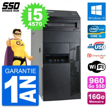 PC Tour Lenovo ThinkCentre M93p Intel i5-4570 RAM 16Go SSD 960Go Windows 10 Wifi