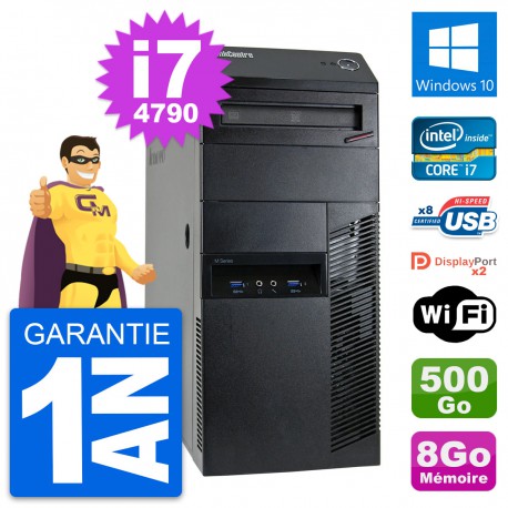 PC Tour Lenovo M93p Intel Core i7-4790 RAM 8Go Disque 500Go Windows 10 Wifi