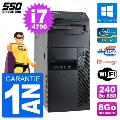 PC Tour Lenovo ThinkCentre M93p Intel i7-4790 RAM 8Go SSD 240Go Windows 10 Wifi