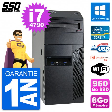 PC Tour Lenovo ThinkCentre M93p Intel i7-4790 RAM 8Go SSD 960Go Windows 10 Wifi