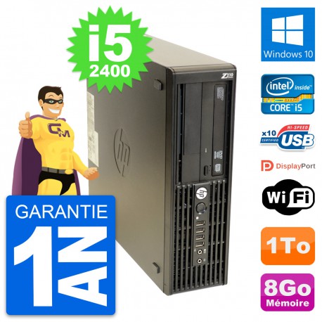 PC HP WorkStation Z210 SFF Core i5-2400 RAM 8Go Disque 1To Windows 10 Wifi