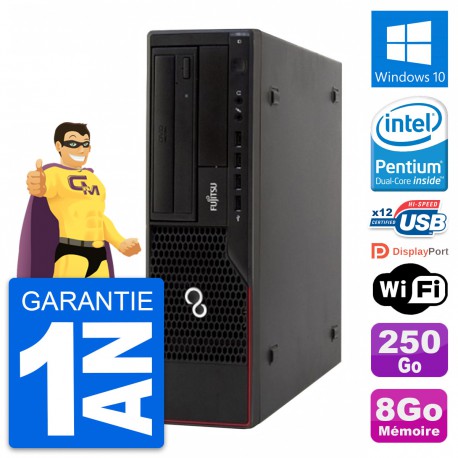 PC Fujitsu Esprimo E910 DT Intel G630 RAM 8Go Disque Dur 250Go Windows 10 Wifi