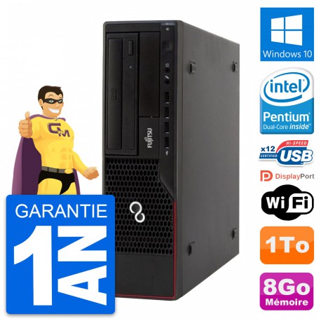 PC Fujitsu Esprimo E910 DT Intel G630 RAM 8Go Disque Dur 1To Windows 10 Wifi