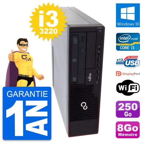 PC Fujitsu Esprimo E910 DT Intel i3-3220 RAM 8Go Disque 250Go Windows 10 Wifi