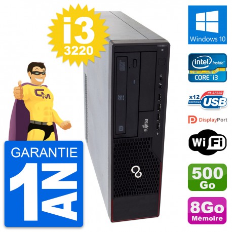 PC Fujitsu Esprimo E910 DT Intel i3-3220 RAM 8Go Disque 500Go Windows 10 Wifi