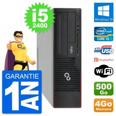 PC Fujitsu Esprimo E910 DT Intel i5-2400 RAM 4Go Disque 500Go Windows 10 Wifi