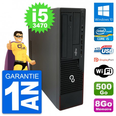 PC Fujitsu Esprimo E910 DT Intel i5-3470 RAM 8Go Disque 500Go Windows 10 Wifi