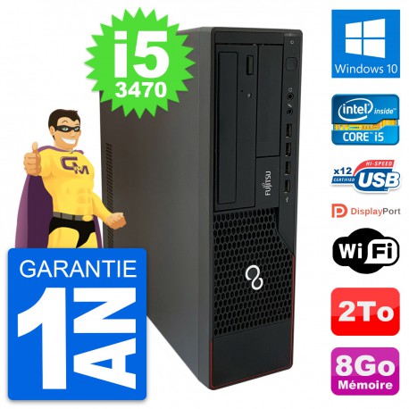 PC Fujitsu Esprimo E910 DT Intel i5-3470 RAM 8Go Disque Dur 2To Windows 10 Wifi