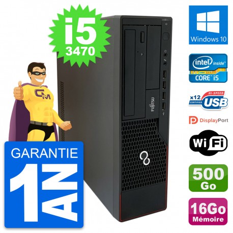 PC Fujitsu Esprimo E910 DT Intel i5-3470 RAM 16Go Disque 500Go Windows 10 Wifi