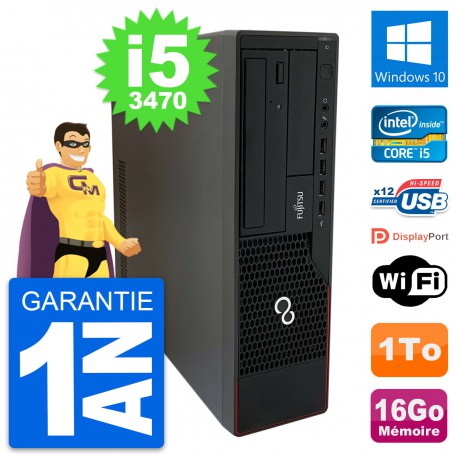 PC Fujitsu Esprimo E910 DT Intel i5-3470 RAM 16Go Disque Dur 1To Windows 10 Wifi