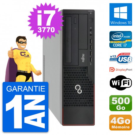 PC Fujitsu Esprimo E910 DT Intel i7-3770 RAM 4Go Disque 500Go Windows 10 Wifi