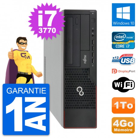 PC Fujitsu Esprimo E910 DT Intel i7-3770 RAM 4Go Disque Dur 1To Windows 10 Wifi