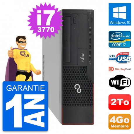 PC Fujitsu Esprimo E910 DT Intel i7-3770 RAM 4Go Disque Dur 2To Windows 10 Wifi