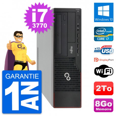 PC Fujitsu Esprimo E910 DT Intel i7-3770 RAM 8Go Disque Dur 2To Windows 10 Wifi