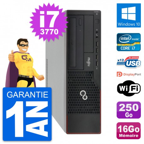PC Fujitsu Esprimo E910 DT Intel i7-3770 RAM 16Go Disque 250Go Windows 10 Wifi