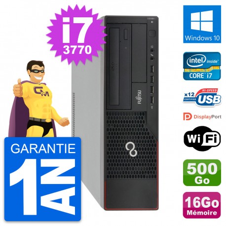 PC Fujitsu Esprimo E910 DT Intel i7-3770 RAM 16Go Disque 500Go Windows 10 Wifi