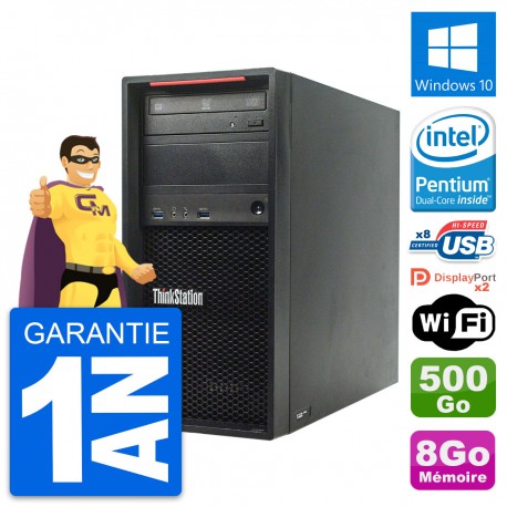 PC Tour Lenovo ThinkStation P300 G3220 RAM 8Go Disque Dur 500Go Windows 10 Wifi