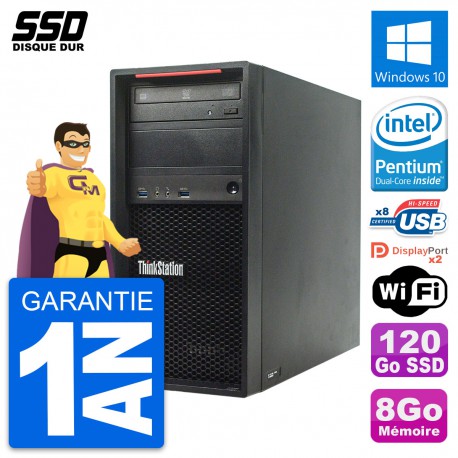 PC Tour Lenovo ThinkStation P300 Intel G3220 RAM 8Go SSD 120Go Windows 10 Wifi