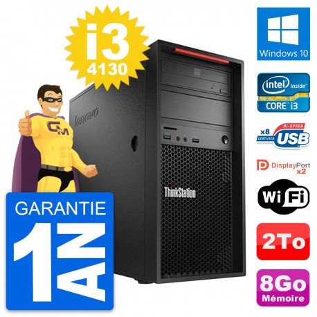 PC Tour Lenovo ThinkStation P300 Core i3-4130 RAM 8Go Disque 2To Windows 10 Wifi